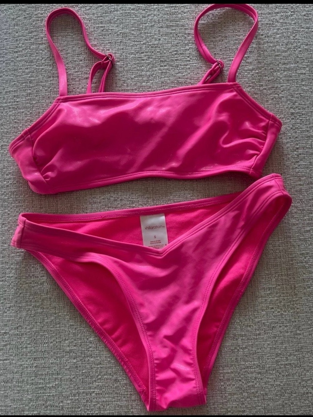 Xhilaration Hot Pink Bikini Set Size Small – Bright Neon Pink Two-Piece Swimsuit